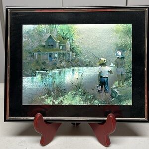 Foil Art Picture Fishing by the home
